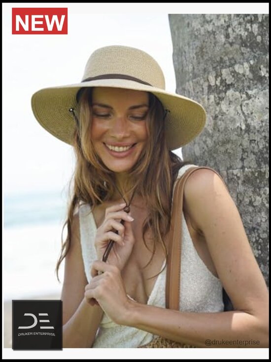 Wide Brim Sun Hat with Wind Lanyard UPF 80+ Foldable Beach Hat main image 5